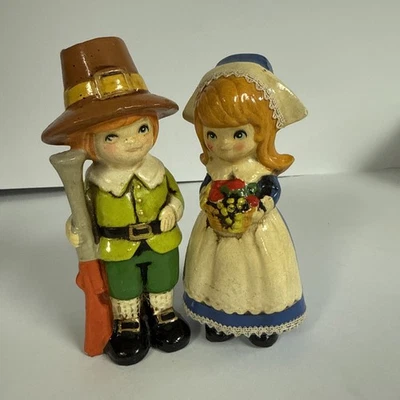 Peregrino de Acción de Gracias Napcoware de colección NIÑO y NIÑA C-8228 Foto 1 de 4