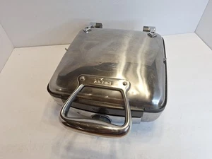 All Clad Waffle 4 Square Belgian Waffle Maker 6066 Stainless Steel Tested Loved - Picture 1 of 13