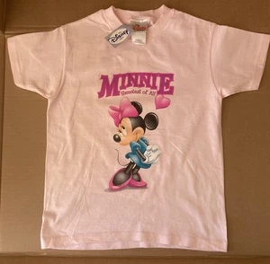 Disney Store Minnie Mouse Pink T Shirt - New With Tags. Youth XS - Approx 9/10 - Picture 1 of 10