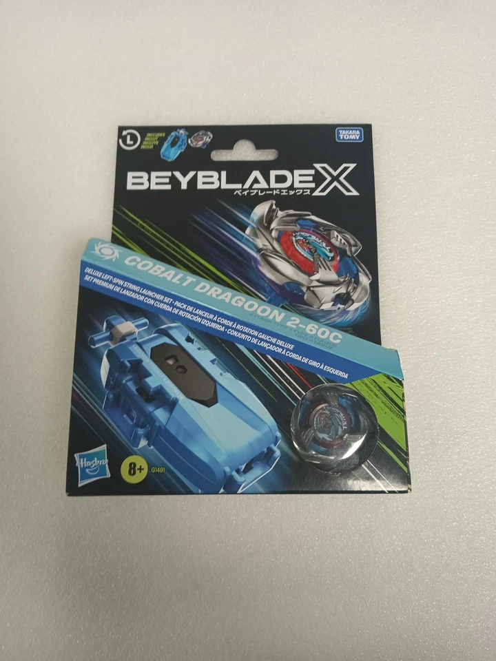 Hasbro Beyblade X Cobalt Dragoon 2-60C String Launcher Included