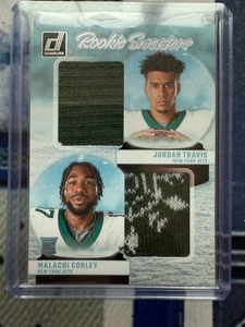 Suéter Doble Donruss #RHD-NYJ 2024 Jordan Travis/Malachi Corley Novato Vacaciones - Imagen 1 de 2