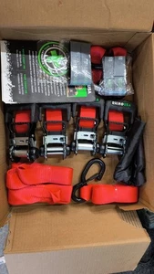 Rhino USA Ratsche Spanngurt mit strapazierfähigem Haken & Aufbewahrungstasche, gebraucht, A4 - Bild 1 von 1