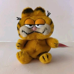 Vintage Garfield 1978 8" Sitting Stuffed Cat Plush With Tag - Picture 1 of 12