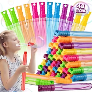 Jumlys 48 Pack Big Bubble Wands Bulk in 6 Colors, Bulk Party Favors for Kids,... - Picture 1 of 7