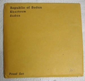 Republic Of SUDAN 8 Coin Proof Set Sealed Envelope NEVER SEEN OR TOUCHED - Picture 1 of 2