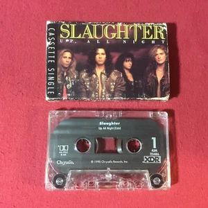 Slaughter – Up All Night  *1990:Cassette, Singl(EX) copy  #Chrysalis – 4JM 23486 - Picture 1 of 2