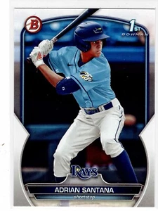 Adrian Santana Tampa Bay Rays 2023 Bowman Draft 1st Bowman - Picture 1 of 2