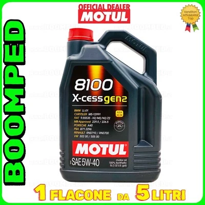 5L MOTUL 8100 X-CESS GEN2 5W40 OLIO MOTORE SINTETICO ACEA A3 B4 VW 502.00 MO28 - Immagine 1 di 4