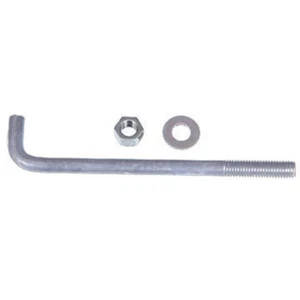 Perno de anclaje de cabeza redonda de acero Hillman 260288 1/2 diámetro x 8 L in. con tuerca y lavadora - Imagen 1 de 1