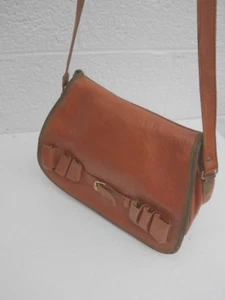 Macy's New York - Special Made - italienische braune Leder Saddlebag Schultertasche - Bild 1 von 12