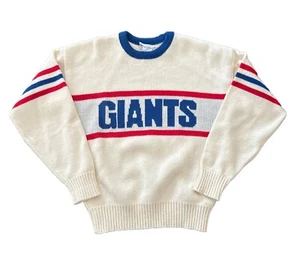 New York Giants Sweater Cliff Engle XL Vintage White Mens - Picture 1 of 6