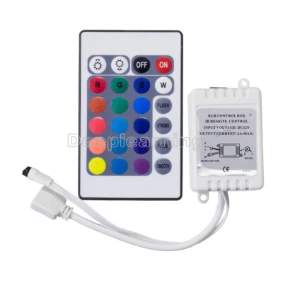 24 Button Wireless RGB LED Light Controller Ir Remote 12v Dimmer for LED Strip D - Image 1 of 4