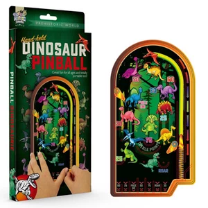 Dinosaur Pinball Kids Toy Fun Games Handheld Retro Spring Arcade No Batteries - Picture 1 of 8