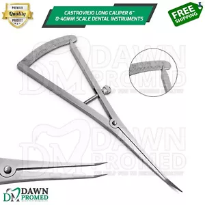 Pinza Castroviejo en ángulo 6" de largo mapeo óseo escala 0-40 mm oftalmología Int - Imagen 1 de 9