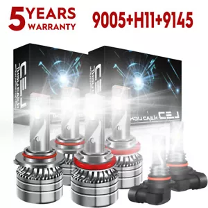 For Toyota Sequoia 2008-2018 Combo 6000K F5 LED Headlight Hi/Lo+Fog Light Bulbs - Picture 1 of 16