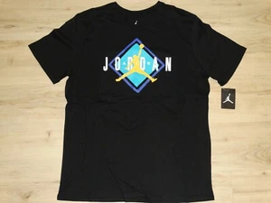 VINTAGE NIKE AIR JORDAN ,MEN'S T-SHIRT, BRAND NEW WITH TAG, SIZE XL, BLACK  #131 - Imagen 1 de 4