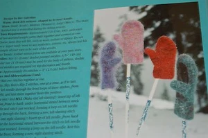 Fiber Trends Knitting Pattern AC-17 Snow Country Felt Mittens - Picture 1 of 1