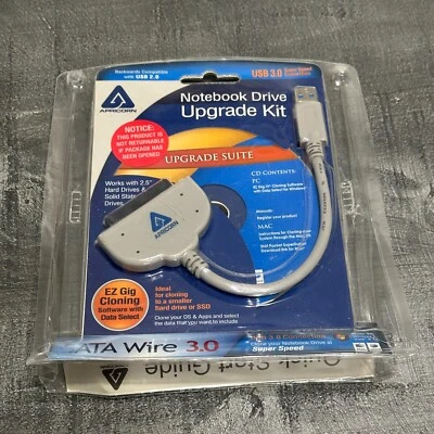 New Apricon ASW-USB3-25 SATA Wire 3.0 Hard Drive Upgrade Kit PC & Mac - Image 1 of 4