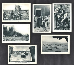 World War 2 German Card Set 1955 Series 37 Landing Craft In Sicily Warship Italy - Picture 1 of 2