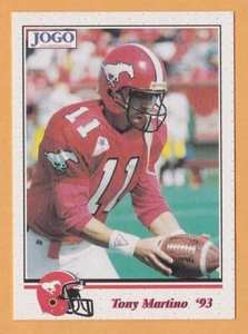 Tony Martino 1993 Jogo CFL card Calgary Stampeders  Kent State Golden Flashes - Picture 1 of 2