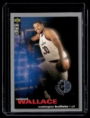 1995-96 Collector's Choice Player's Club Rasheed Wallace RC Washington Bullets - Image 1 of 2