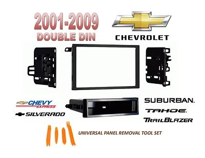 2001-2012 CHEVROLET SILVERADO TAHOE SUBURBAN 2 DIN CAR STEREO INSTALL DASH KIT  - Image 1 of 2