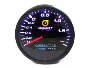 4in1 Ladedruck Anzeige 60mm Öldruck Öltemperatur Volt Gauge schwarz TT - Bild 1 von 4