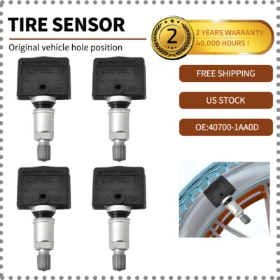 Sensores TPMS para Nissan Infiniti Altima Máxima Frontier Cube 40700-1AA0D 4 piezas Foto 1 de 4