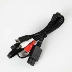 Cable Wired Cord Lead For Nintendo N64 SNES Gamecube Audio Video AV S-Video 6ft - Picture 1 of 11