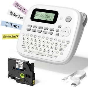 Label Maker Machine with-Tape, D210S Label Maker with Keyboard, Labeler Inclu... - Picture 1 of 9
