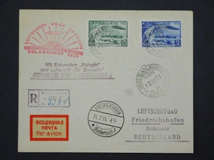 ZEPPELIN RUSSLAND 1931 Polarfahrt Brief Reko Flugpost LZ 127 Luftschiff Graf Zep - Bild 1 von 2