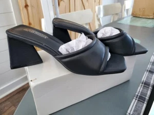 Olivia Miller Women’s Fashion Ladies Heels Shoes Slides OMRA-8725 BLACK - Picture 1 of 4