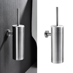 Hilo de cepillo de inodoro de acero inoxidable cepillo de inodoro con soporte cromo NUEVO - Imagen 1 de 21