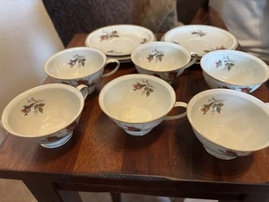 6 Vintage ROSENTHAL SELB Germany WINIFRED Demitasse Cup & Saucer Floral Gold - Picture 1 of 3