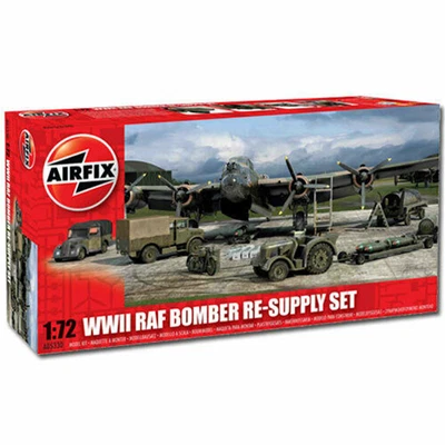 WWII RAF BOMBER RE-SUPPLY SET KIT 1:72 Airfix Kit Aerei Modellino Nuovo - Immagine 1 di 3