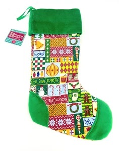NEW Russ Homespun Holidays “Tis the Season” Green Christmas Quilted Stocking - Picture 1 of 6