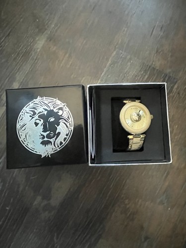 Orologio Versus Versace Testa di Leone Tono Oro Bracciale Analogico Acciaio Inox