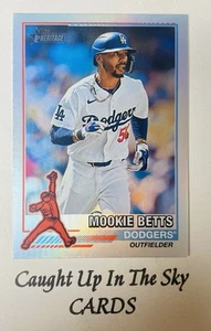 2025 Topps Heritage Mookie Betts “1976 Redefined” Silver Holo SP Dodgers - Picture 1 of 2