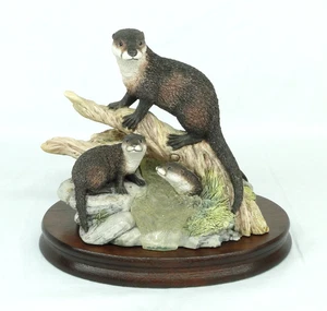 Border Fine Arts Otter & Young Cubs RW30 The Chiltren Collection Skulptur 1993 - Bild 1 von 15