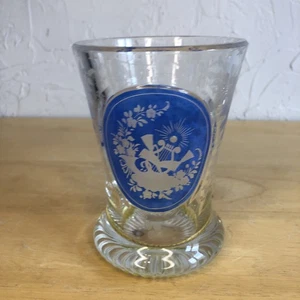 Antik Barock 1830er Jahre Böhmisch Tschechoslowakisch KRISTALLKUNST Glas VASE/BECHER - Bild 1 von 11