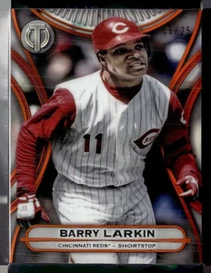 2025 TRIBUTE ORANGE /25 BARRY LARKIN REDS - Picture 1 of 1