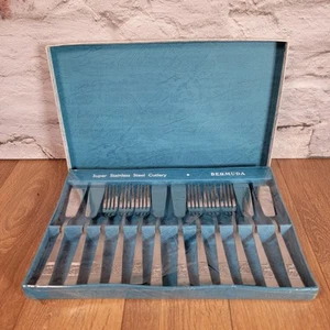 Vintage Bermuda Stainless Steel 20cm Fish Cutlery - Picture 1 of 5