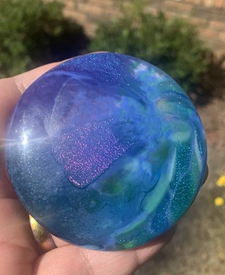 PISAPAPELES DISCO VIDRIO FUNDIDO ESTUDIO OJO VIDRIO MICROICO Foto 1 de 4