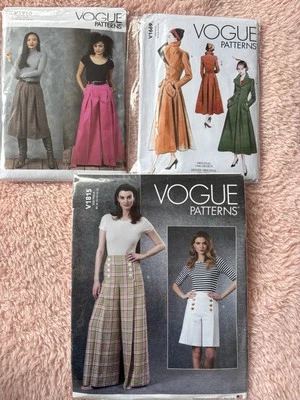 3x Vogue Sewing Pattern 1815, 1669, 1910 SZ 18-26 Pants, Culottes, Jacket Bundle - Image 1 of 4