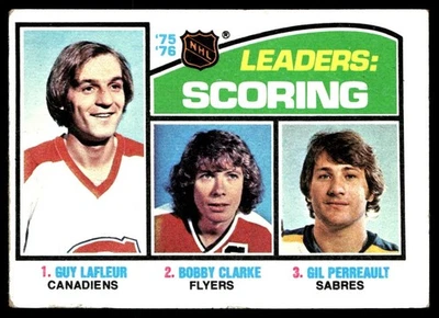 1976-77 Topps Guy Lafleur/Bobby Clarke/Gilbert Perreault Montreal - Image 1 of 2