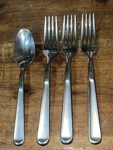 Oneida JASPIS Edelstahl glänzend Satin Einzug Menge 3 Salatgabel 7 1/8" Löffel - Bild 1 von 3