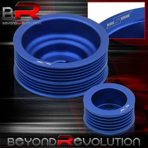 For 2002-2007 WRX Light Weight Aluminum Underdrive Alternator Crank Pulley Blue - Picture 1 of 2