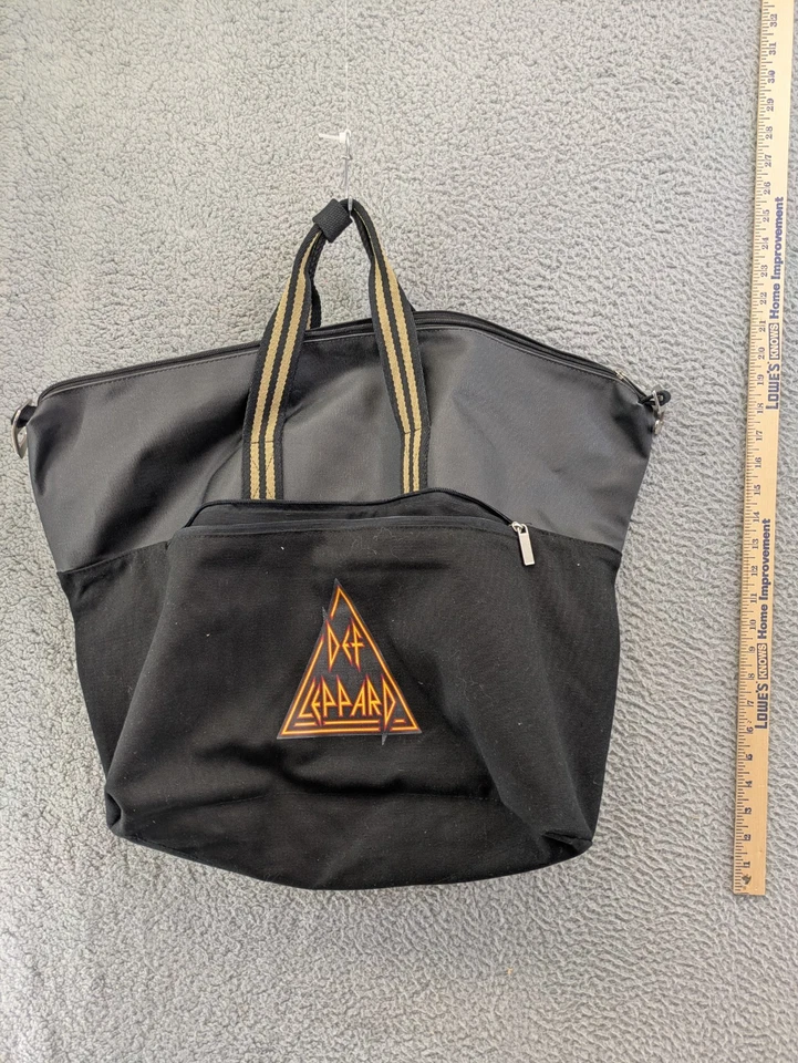 Bolso de Mano Gemline Def Leppard Negro Lona y Conjunto de Cartera de Cuero a Juego Foto 1 de 4