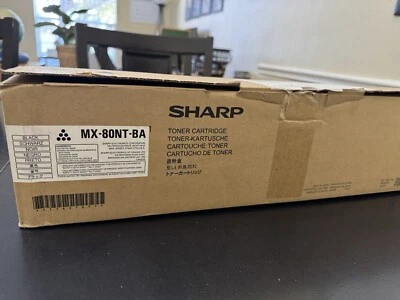 Genuine Sharp MX80NTBA MX-80NT-BA Toner Cartridge Black Free Shipping Open Box - Image 1 of 4