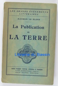 La publication de La Terre Maurice Le Blond 1937 Envoi - Picture 1 of 3
